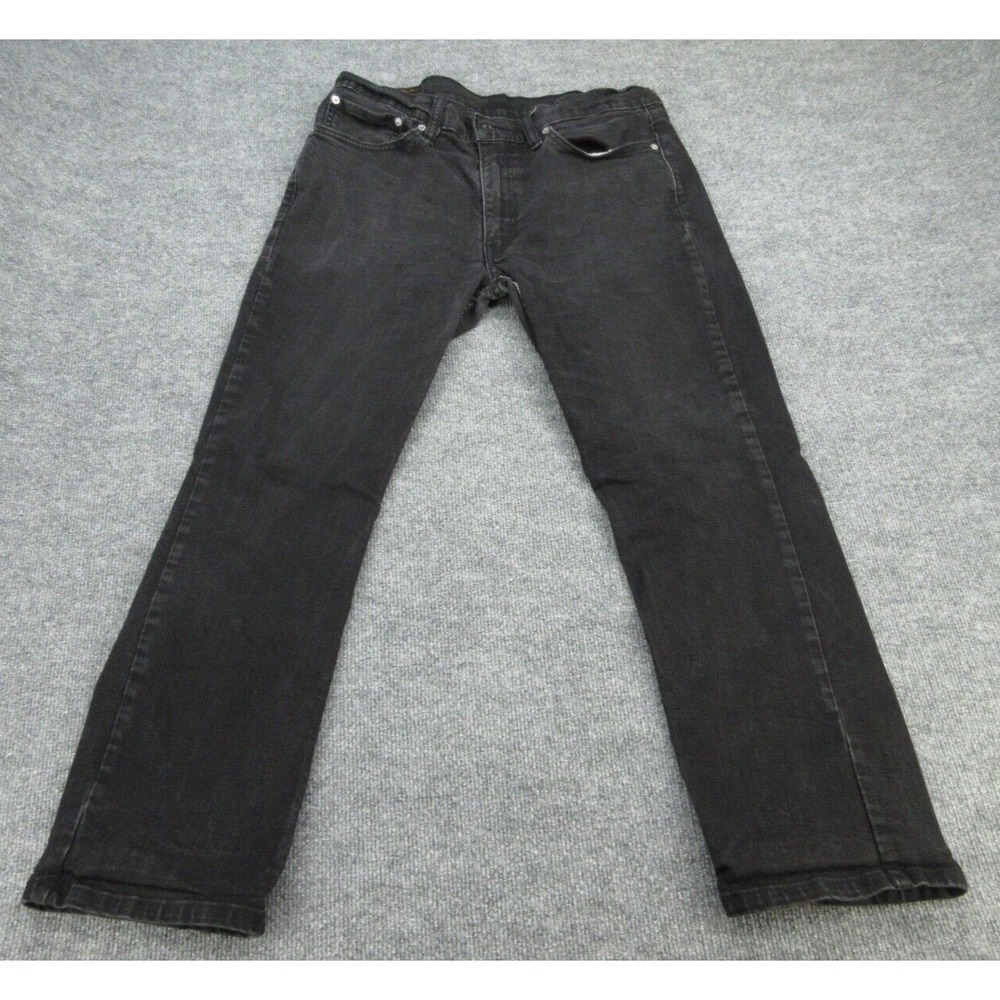 Levis Mens Jeans 514 Straight Fit Black Faded Denim W36 L30